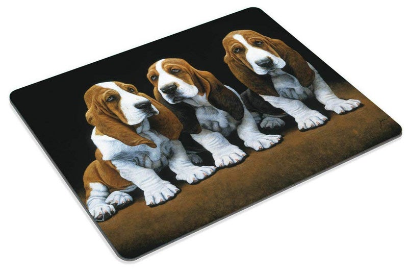 Smooffly Computer Mouse Pad Dogs,Basset Hound Large Mousepad Great Present Idea - Image 3